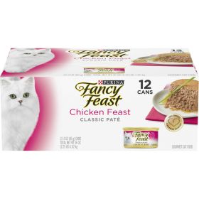 Purina Fancy Feast Classic Pate Wet Cat Food Chicken 3 oz Cans