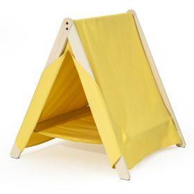 Pet Tent, Cat Tent for Indoor Cats, Wooden Cat House for small Pets,Yellow