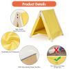 Pet Tent, Cat Tent for Indoor Cats, Wooden Cat House for small Pets,Yellow