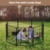 Dog Playpen Indoor Outdoor, 32" Height 8 Panels Fence with Anti-Rust Coating, Metal Heavy Portable Foldable Dog Pen for Large, Medium Small Dogs RV Ya