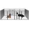 Dog Playpen Outdoor, 16 Panels Dog Pen 40" Height Dog Fence Exercise Pen with Doors for Large/Medium/Small Dogs, Portable Pet Playpen for Yard, RV, Ca