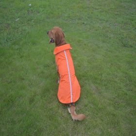 Dog Clothes Outdoor Shell Jacket Waterproof Raincoat (Option: S-Orange)