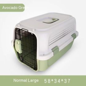 Outing Pet Cat Air Consignment Suitcase (Option: Green-Small Size With Skylight)