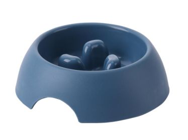 Pet Dog Slow Food Bowl Feeder Color (Option: 142x42mm-Blue)