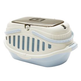 Portable small pet carrying basket (Color: Blue)