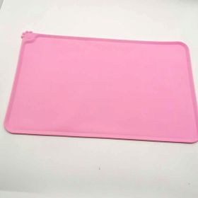 Factory Direct Sales Car Silicone Pet Placemat Dogs And Cats Pet Waterproof Non-slip Insulation Mat Pet Supplies (Option: Thick 48x30cm-Pink)