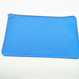 Factory Direct Sales Car Silicone Pet Placemat Dogs And Cats Pet Waterproof Non-slip Insulation Mat Pet Supplies (Option: Thick 48x30cm-Blue)