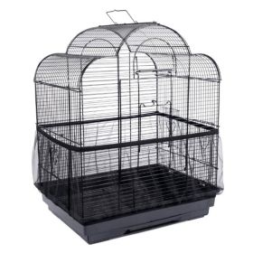 Mesh bird cage covers dust-proof bird cage (Option: Black-M)