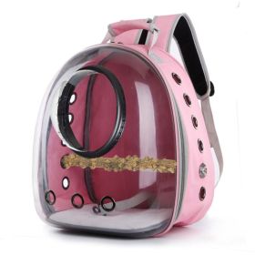 Pet bag Starling Parrot Outing Portable Bag Multifunctional (Color: Pink)