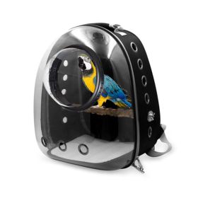 Pet bag Starling Parrot Outing Portable Bag Multifunctional (Color: Black)