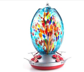 Factory Direct Hummingbird Water Feeder Bird Feeder Anti-Ant Hook Stained Glass Feeder (Option: E)