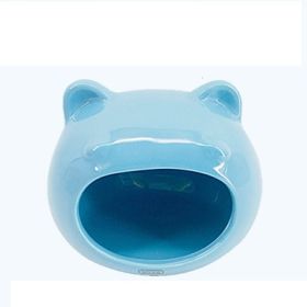 Sleeping SmallHouse Hamster House Sleeping Nest Ceramic Hest Squirrel House (Option: Chubby fat blue)