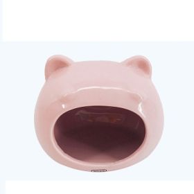 Sleeping SmallHouse Hamster House Sleeping Nest Ceramic Hest Squirrel House (Option: Big fat pink)