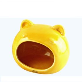 Sleeping SmallHouse Hamster House Sleeping Nest Ceramic Hest Squirrel House (Option: Big fat yellow)