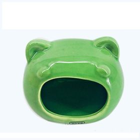 Sleeping SmallHouse Hamster House Sleeping Nest Ceramic Hest Squirrel House (Option: Big fat green)