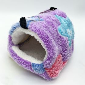 Hamster warm sleeping bag nest (Option: Purple-14x12cm)