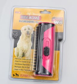 Pet Dog Hair Comb Lint Roller Dog Cat Puppy Cleaning Brush Cats Hair Sofa Carpet Cleaner Brushes Pet Supplies Comb (Option: Good package 2pcs-Pink)