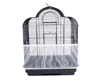 Mesh bird cage covers dust-proof bird cage (Option: White-S)