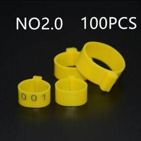 100 PCS The Chicken Foot Ring (Option: 2.0Yellow 100PCS)