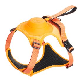 Pet Harness Vest-style Explosion-proof Dog Hand Holding Rope (Option: Orange-M)