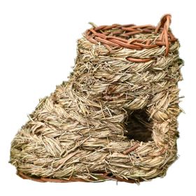 Hand-woven bird nest (Option: Boots birdhouse)