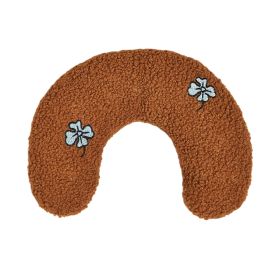 New Cat Pillow Sleep U-shaped Pillow Containing Catnip Sleep Aid Cervical Support Cat Toy (Option: Brown-As Shown In The Figure)