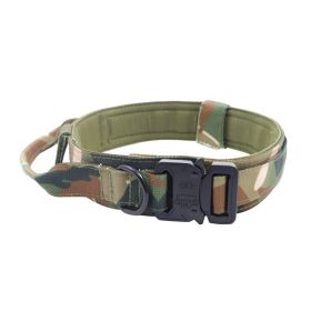 Outdoor Nylon Tactical Dog Collar (Option: Camouflage Collar Black-L)