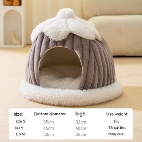 Cat Nest Pet Supplies Autumn And Winter Warm (Option: L-Gray)