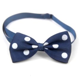 Pet Supplies Accessories Polka Dot Bow Tie (Option: Navy Blue And White Dots-Free Size)