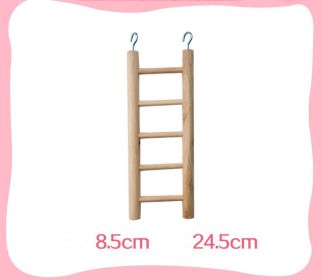 Parrot Bird With Toy Supplies Swing Ring Aerial Ladder Climbing Ladder (Option: Five wooden ladders)