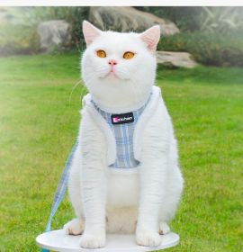 Cat Pulling Rope Anti Breaking Loose For Outdoor Use (Option: Gray And Blue Plaid-XXS)