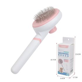 Pet Comb Float Hair Cleaning Needle (Option: Pink Thin Needle-Pet Comb)