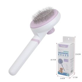 Pet Comb Float Hair Cleaning Needle (Option: Purple Thin Needle-Pet Comb)