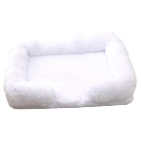 Doghouse Cathouse Plush Round Pet Bed (Option: M27 White-S Contains Inner Sleeve)