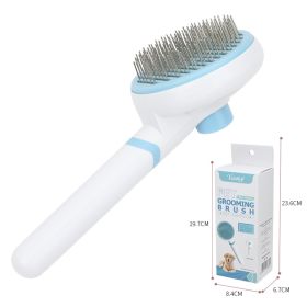 Pet Comb Float Hair Cleaning Needle (Option: Blue Thick Needle-Pet Comb)