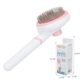 Pet Comb Float Hair Cleaning Needle (Option: Pink Thick Needle-Pet Comb)