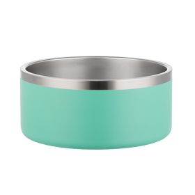 Stainless Steel Dog Bowl Inside And Outside 304 With Silica Gel Pad (Option: Mint Green-100oz)