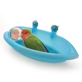 Small Parrot Peony Tiger Skin Bath Basin Food Bowl Food Box (Option: With a singlesided mirror)