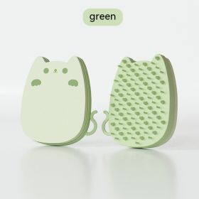 Pet Sponge Silicone Comb For Cats (Option: Green-10X115cm)