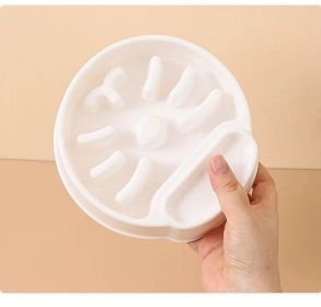 PET Plastic Bowl Anti-tumble (Color: White)