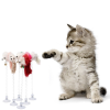 Cartoon Pet Cat Toy Stick Feather Rod Mouse Toy With Mini Bell Cat Catcher Teaser Interactive Cat Toy