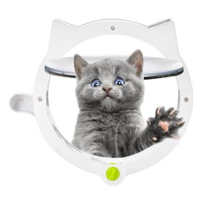 Pet cat door free access to the doorway suitable for installation of glass doors wooden doors iron doors (select: Cat Doors-white)