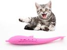 Cat Toothbrush Fish Shape with Catnip Pet Eco-Friendly Silicone Molar Stick Teeth Cleaning Toy for Cats