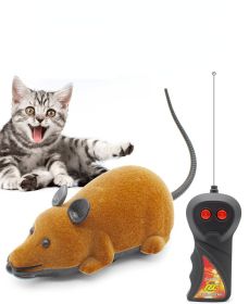 Remote control electric mouse for pet toys; simulation electric mouse; battery replaceable; cat toy (colour: dark gray, size: Tuba)