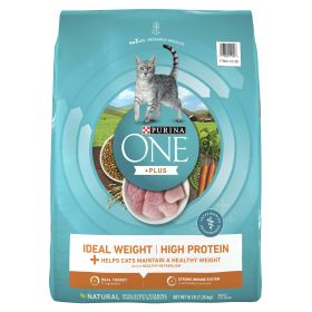 Purina One +Plus Ideal Weight High Protein Dry Cat Food Turkey, 16 lb Bag (Brand: Purina ONE)