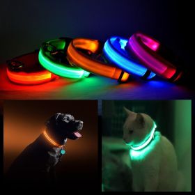 LED PET Safety Halo Style Collar (Color: Blue, size: small)