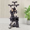 Multi-Level Cat Tree Tower House with Play Tunnel and Dangling Interactive Toy