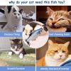 Cat Toys Floppy Wagging Fish Cat Toy Fish USB Electric Charging Simulation Fish Catnip Cat Pet Chew Toys