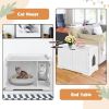 Cat Litter Box Enclosure with Double Doors for Large Cat and Kitty