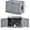 Cat Litter Box Enclosure with Double Doors for Large Cat and Kitty